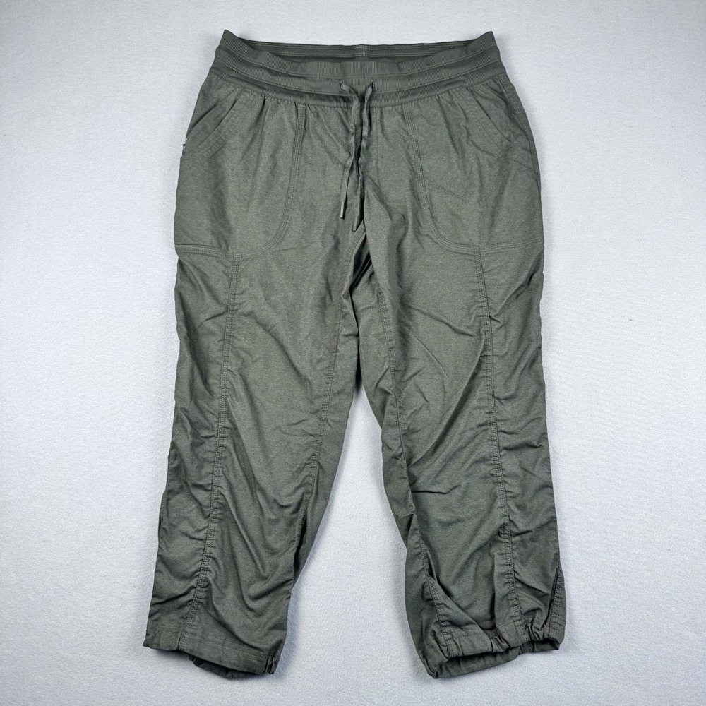The Northface Aphrodite 2.0 Capris Women L Olive Green Hiking Outdoors Gorpcore